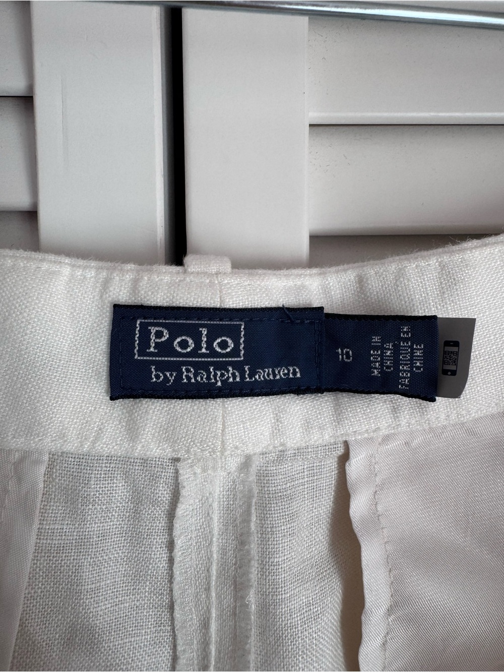 Polo Ralph Lauren Linen Relaxed Straight Leg High Rise Pleated White Pant 10 - Picture 9 of 13